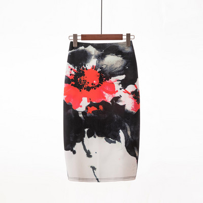 Fusta modelată cu imprimeu de flori de epocă pentru femei, slim, midi, sexy, elegantă, fustă creion, geantă, fustă cu bandaj la șold, fustă scurtă lolita.