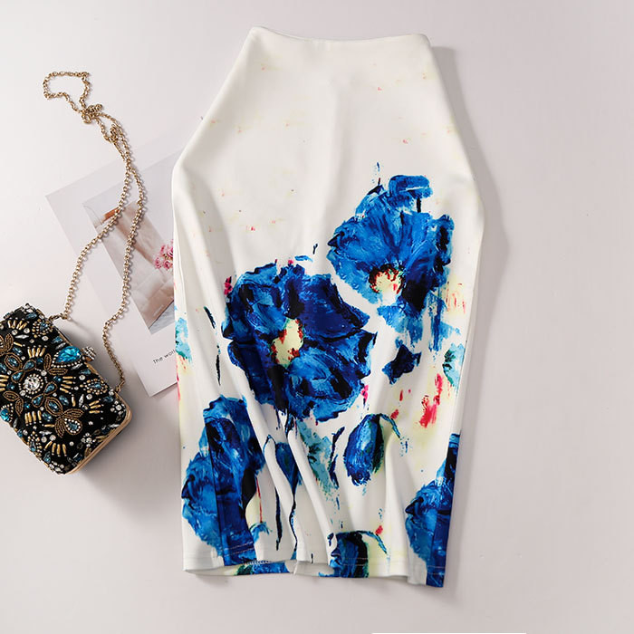 Fusta modelată cu imprimeu de flori de epocă pentru femei, slim, midi, sexy, elegantă, fustă creion, geantă, fustă cu bandaj la șold, fustă scurtă lolita.