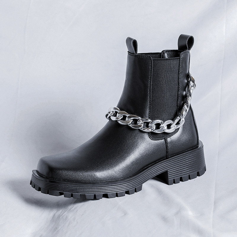 Vysokokvalitné retiazkové Chelsea čižmy, pracovné čižmy, talianske ručne vyrobené topánky na formálne šaty, svadobné čižmy do práce, členkové čižmy, nové kovbojské čižmy