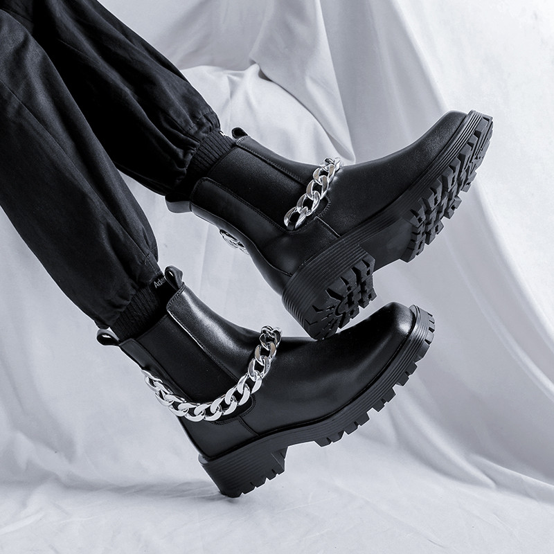 Vysokokvalitné retiazkové Chelsea čižmy, pracovné čižmy, talianske ručne vyrobené topánky na formálne šaty, svadobné čižmy do práce, členkové čižmy, nové kovbojské čižmy