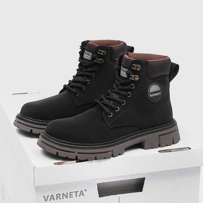 Pánske klasické retro motocyklové členkové topánky z kože, westernové kovbojské topánky, vysoko kvalitné chelsea topánky, protišmykové nositeľné topánky