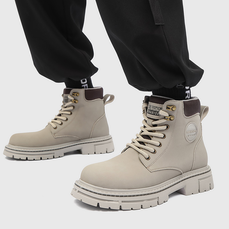 Pánske klasické retro motocyklové členkové topánky z kože, westernové kovbojské topánky, vysoko kvalitné chelsea topánky, protišmykové nositeľné topánky