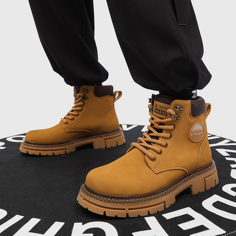 Pánske klasické retro motocyklové členkové topánky z kože, westernové kovbojské topánky, vysoko kvalitné chelsea topánky, protišmykové nositeľné topánky