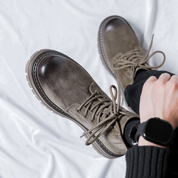 2023 Νέες μπότες εργασίας Ανδρικά αυθεντικά άνετα παπούτσια Υπαίθρια πεζοπορία Δερμάτινα casual παπούτσια για άντρες Loafers γνωριμιών Επίσημες μηχανοκίνητες μπότες