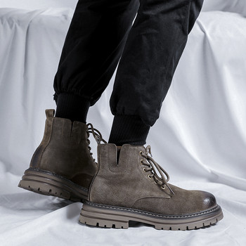 2023 Νέες μπότες εργασίας Ανδρικά αυθεντικά άνετα παπούτσια Υπαίθρια πεζοπορία Δερμάτινα casual παπούτσια για άντρες Loafers γνωριμιών Επίσημες μηχανοκίνητες μπότες