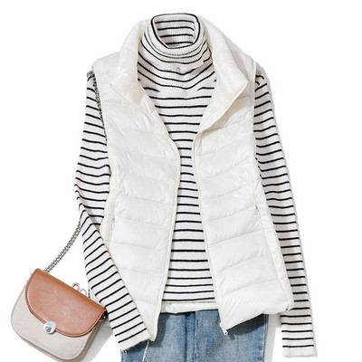 Φθινοπωρινά άνοιξη Γυναικεία ελαφριά αμάνικα μπουφάν 2023 Νέες παραλαβές Γυναικείο Γυναικείο Γυναικείο Γυναικείο Γυναικείο Γυναικείο Λευκό Γιλέκο Πάπιας