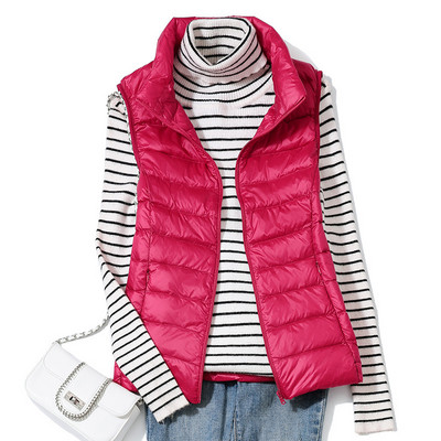 Φθινοπωρινά άνοιξη Γυναικεία ελαφριά αμάνικα μπουφάν 2023 Νέες παραλαβές Γυναικείο Γυναικείο Γυναικείο Γυναικείο Γυναικείο Γυναικείο Λευκό Γιλέκο Πάπιας