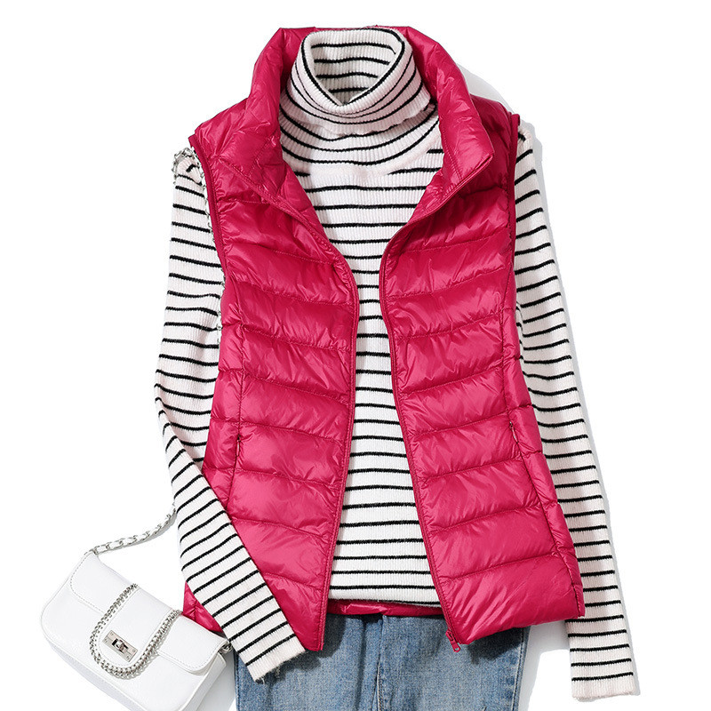 Φθινοπωρινά άνοιξη Γυναικεία ελαφριά αμάνικα μπουφάν 2023 Νέες παραλαβές Γυναικείο Γυναικείο Γυναικείο Γυναικείο Γυναικείο Γυναικείο Λευκό Γιλέκο Πάπιας