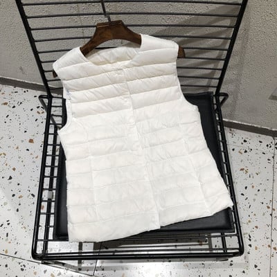 2023 Νέο γυναικείο αμάνικο μπουφάν άνοιξη Χειμώνας Γυναικείο 90% Λευκή πάπια πουπουλένια εξαιρετικά ελαφριά συσκευασία Ζεστό γιλέκο με επένδυση