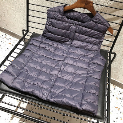 2023 Νέο γυναικείο αμάνικο μπουφάν άνοιξη Χειμώνας Γυναικείο 90% Λευκή πάπια πουπουλένια εξαιρετικά ελαφριά συσκευασία Ζεστό γιλέκο με επένδυση