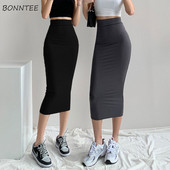 Μίντι Pencil φούστες Γυναικείες λεπτές ελαστικές Hotsweet Ευρωπαϊκό στυλ Μοντέρνο καλοκαιρινό ψηλόμεσο παντός αγώνα Streetwear Young Sexy Lady