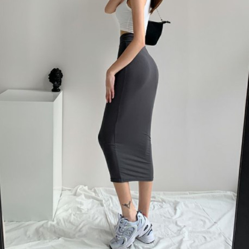 Μίντι Pencil φούστες Γυναικείες λεπτές ελαστικές Hotsweet Ευρωπαϊκό στυλ Μοντέρνο καλοκαιρινό ψηλόμεσο παντός αγώνα Streetwear Young Sexy Lady