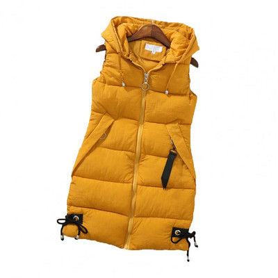 Δημοφιλές γυναικείο γιλέκο με φερμουάρ Streetwear Γιλέκο Ζεστό γιλέκο σε κορεατικό στυλ