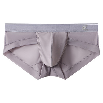 Νέο sissy ανδρικό εσώρουχο Super Soft Άνετο Εσώρουχο Ice Silk Sheer Mesh Ανδρικό σλιπ με εμπριμέ Σορτς Χαμηλόμεση σώβρακο