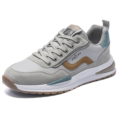 Muške tenisice 2023. Nove jesenske cipele s okruglim prstima i ravnim dnom na vezivanje za vanjske cipele protiv klizanja Trend prozračne čvrste muške vulkanizirane cipele