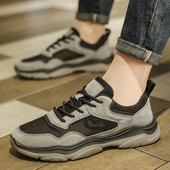 2023 Nové jarné pánske topánky s okrúhlou špičkou a plochými šnurovacími nohami, ležérne outdoorové, protišmykové, módne outdoorové, univerzálne, trendy, topánky pre mužov