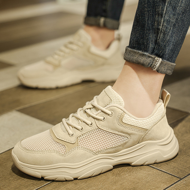 2023 Nové jarné pánske topánky s okrúhlou špičkou a plochými šnurovacími nohami, ležérne outdoorové, protišmykové, módne outdoorové, univerzálne, trendy, topánky pre mužov