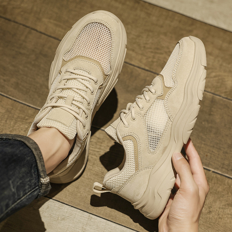 2023 Nové jarné pánske topánky s okrúhlou špičkou a plochými šnurovacími nohami, ležérne outdoorové, protišmykové, módne outdoorové, univerzálne, trendy, topánky pre mužov