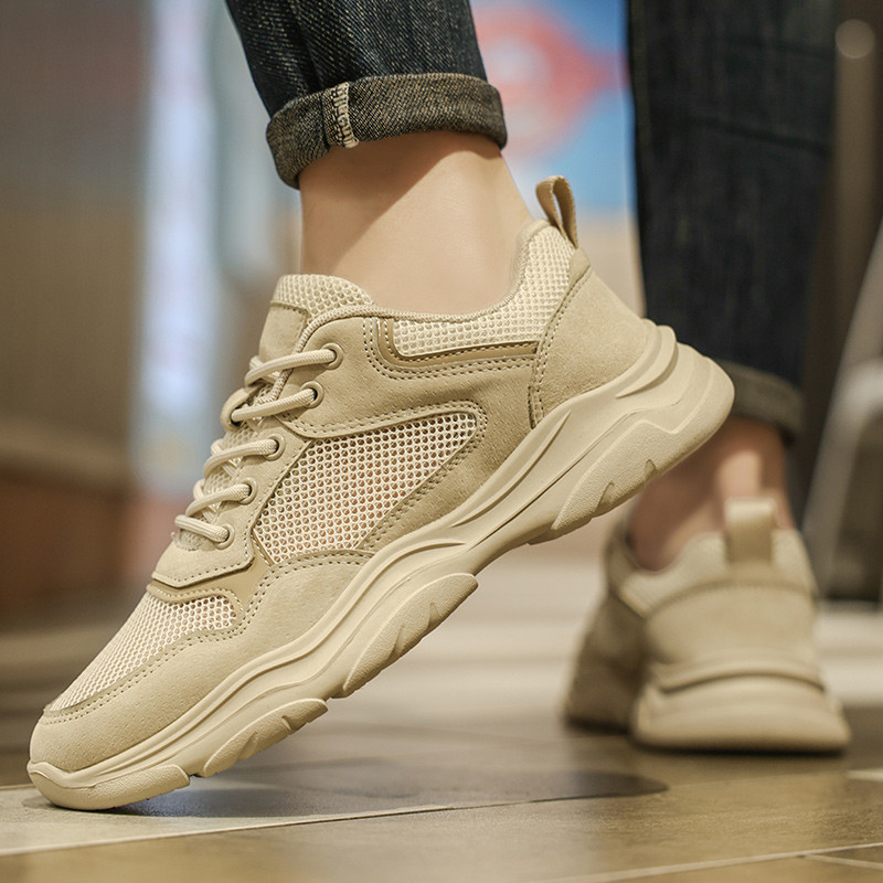 2023 Nové jarné pánske topánky s okrúhlou špičkou a plochými šnurovacími nohami, ležérne outdoorové, protišmykové, módne outdoorové, univerzálne, trendy, topánky pre mužov