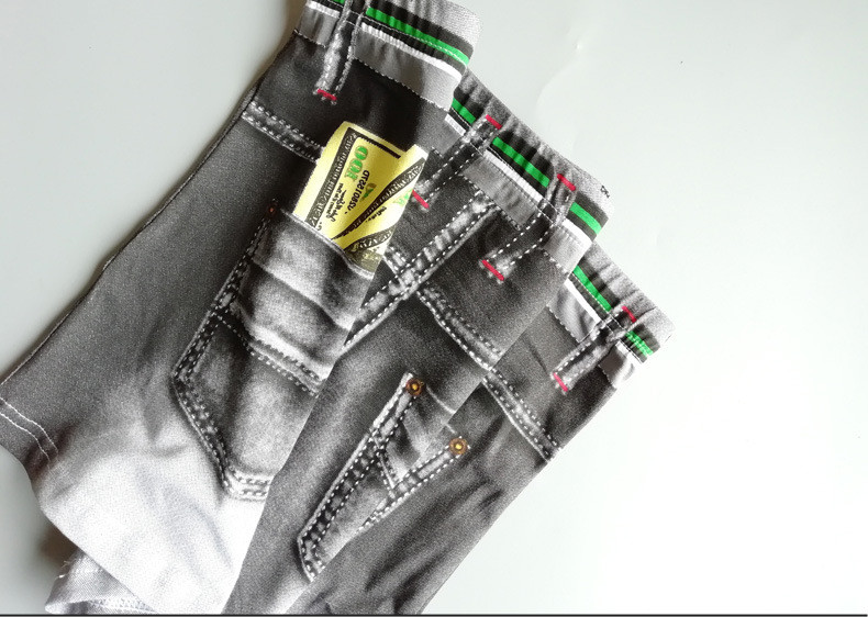 Bavlnené spodné prádlo Pánske sexy džínsové krátke boxerky Pánske boxerky Pánske nohavičky Priedušné vrecko Džínsy s potlačou Bikiny Plavky Mužské Mladé