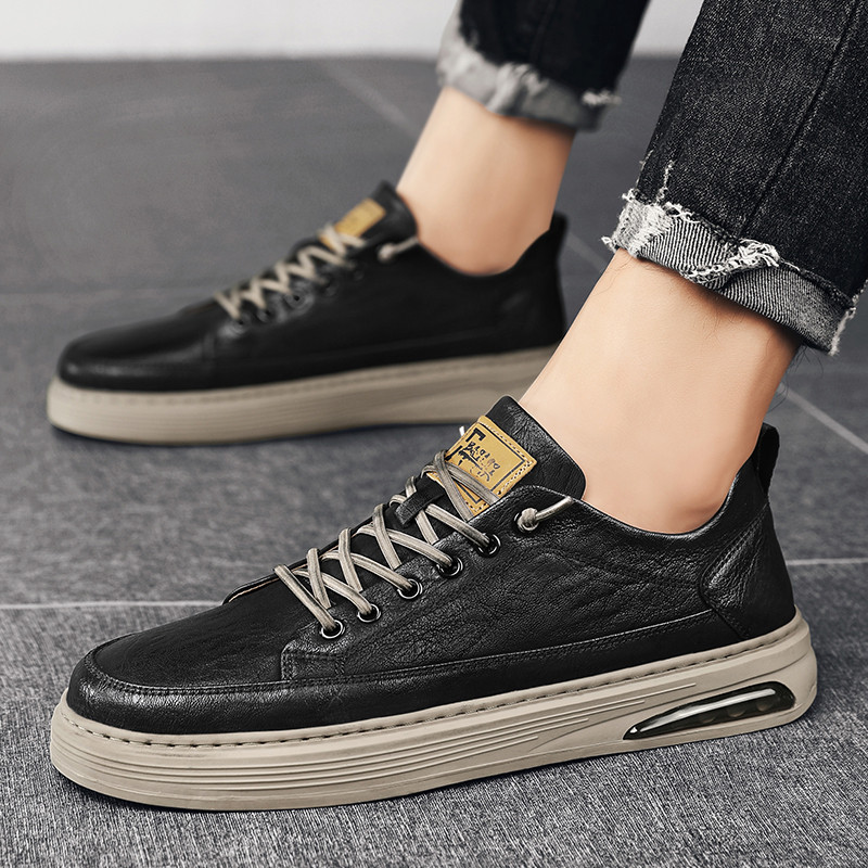 Ανοιξιάτικα 2023 Ανδρικά παπούτσια με στρογγυλά δάχτυλα με κορδόνια, Μόδα, αντιολισθητικά, άνετα, ρηχά ανδρικά παπούτσια για όλους τους αγώνες