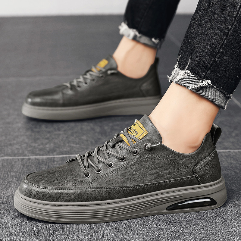 Ανοιξιάτικα 2023 Ανδρικά παπούτσια με στρογγυλά δάχτυλα με κορδόνια, Μόδα, αντιολισθητικά, άνετα, ρηχά ανδρικά παπούτσια για όλους τους αγώνες