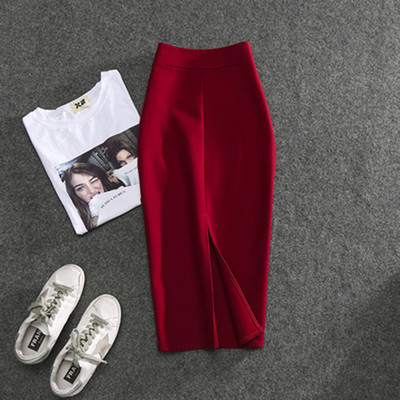 2023. Nove ženske pencil suknje, jednobojne pur visokog struka, uske djevojke, ljetne uredske dame, elastične ženske seksi tube Faldas PL211