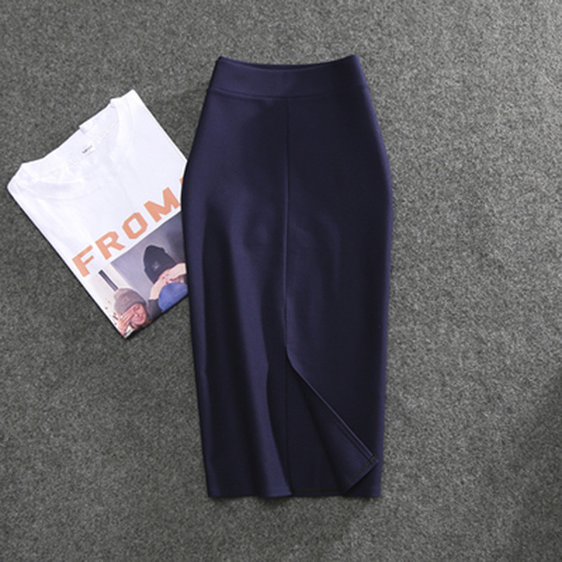 2023. Nove ženske pencil suknje, jednobojne pur visokog struka, uske djevojke, ljetne uredske dame, elastične ženske seksi tube Faldas PL211