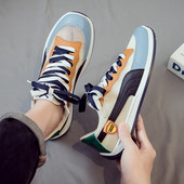 Ανοιξιάτικο 2023, Ανδρικά παπούτσια με κορδόνια με κορδόνια για άντρες μόδας, Αντιολισθητικά άνετα, ευέλικτα, αναπνεύσιμα ανδρικά παπούτσια Vulcanize