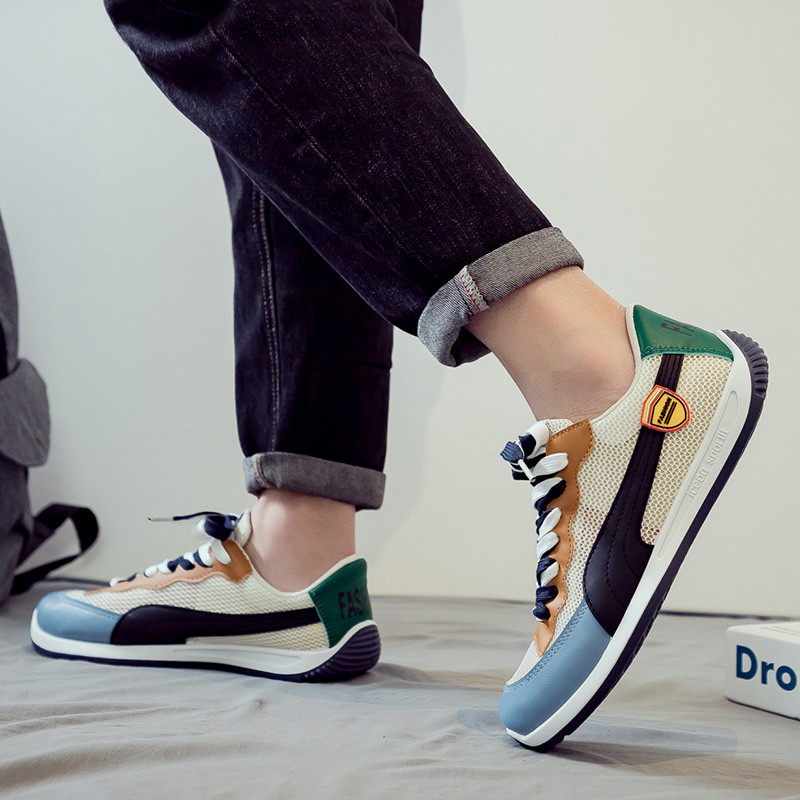 Ανοιξιάτικο 2023, Ανδρικά παπούτσια με κορδόνια με κορδόνια για άντρες μόδας, Αντιολισθητικά άνετα, ευέλικτα, αναπνεύσιμα ανδρικά παπούτσια Vulcanize