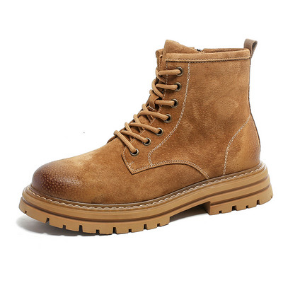 Bărbați, clasici, retro, din piele, sport în aer liber, tălpi groase, anti-alunecare, rezistente la uzură, cizme de desert, cizme din piele de căprioară.