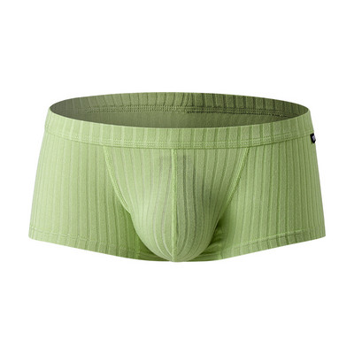 Lenjerie de corp boxer pentru bărbați, talie joasă, un singur strat, convex, respirabil, cu fir lat, slip boxer care absoarbe transpirația Pantaloni scurți sexy bărbați tineri