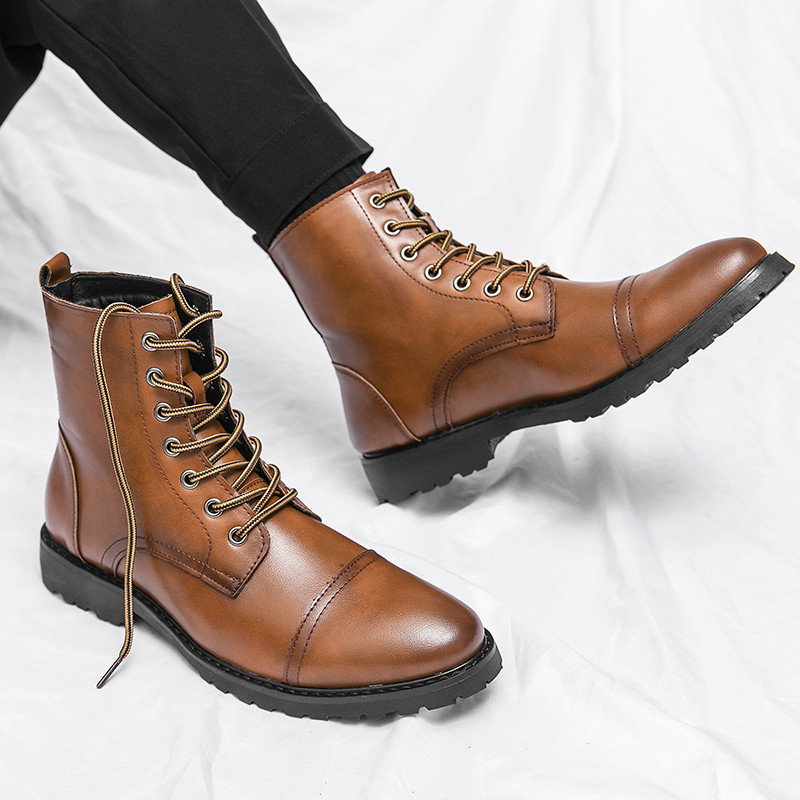 Zimske Chelsea muške čizme za 2022. Dizajnerske kožne cipele Visoke ležerne kožne čizme Jahačke čizme luksuzne marke Duge čizme s platformom