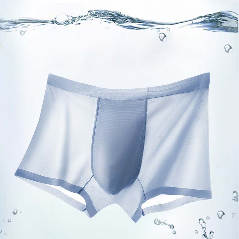 Ανδρικά εσώρουχα Ice Silk Boxer Αναπνεύσιμα εσώρουχα Ανδρικά καλοκαιρινά μπόξερ Άνετα μονόχρωμα σορτς μπικίνι χωρίς ραφή