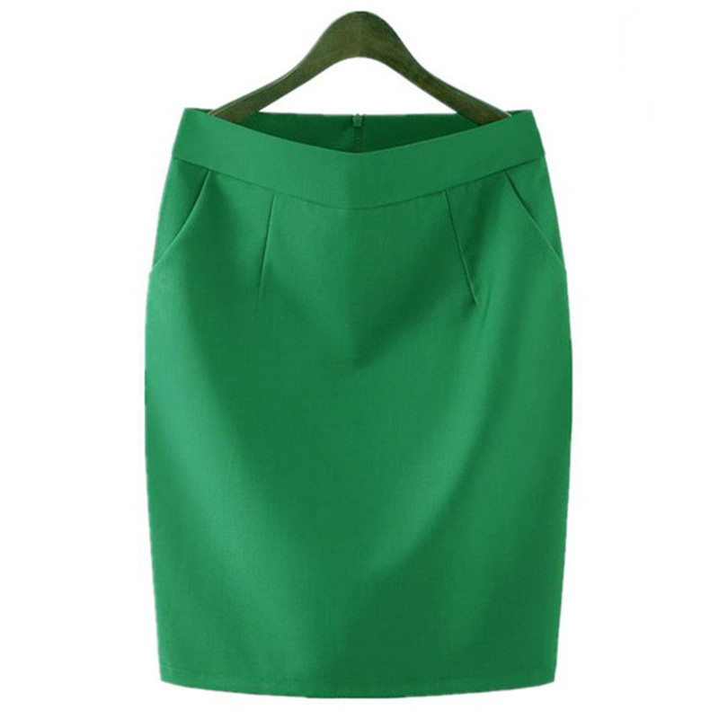 Με τσέπες Work Wear Ψηλόμεση Μίνι επίσημες φούστες 7 μεγεθών Γυναικείο γραφείο Lady OL 11COLOR Bodycon Vintage Μαύρη Pencil Φούστα c49