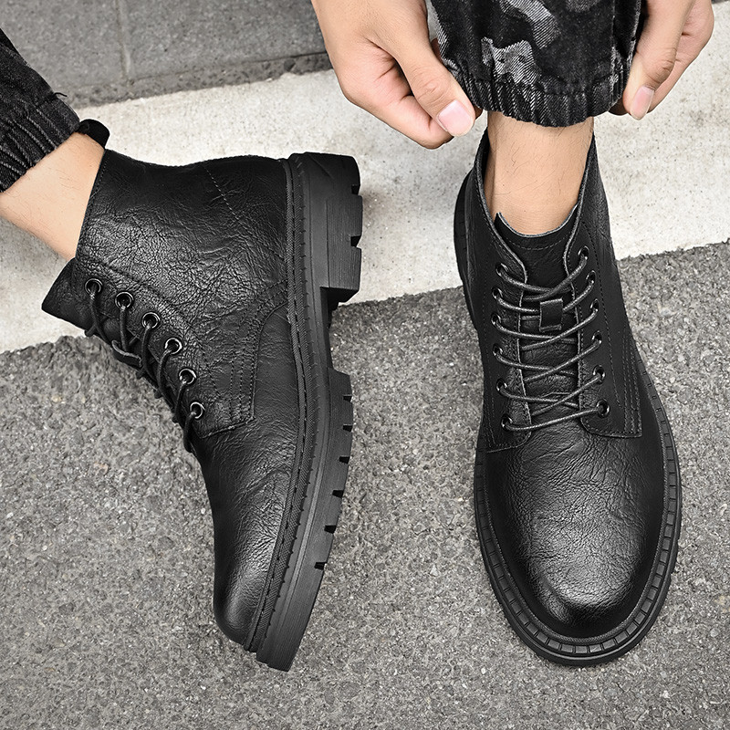 Radne motorizirane čizme za 2023. Modne zimske gležnjače od kože Muške čizme na vezanje Pustinjske čizme na vezanje Protuklizne nosive