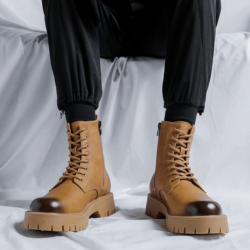 Luksuzni brend Zimske čizme u britanskom stilu Muška obuća s debelim potplatom Klasične kožne cipele Retro radne poslovne čizme Kaubojske čizme