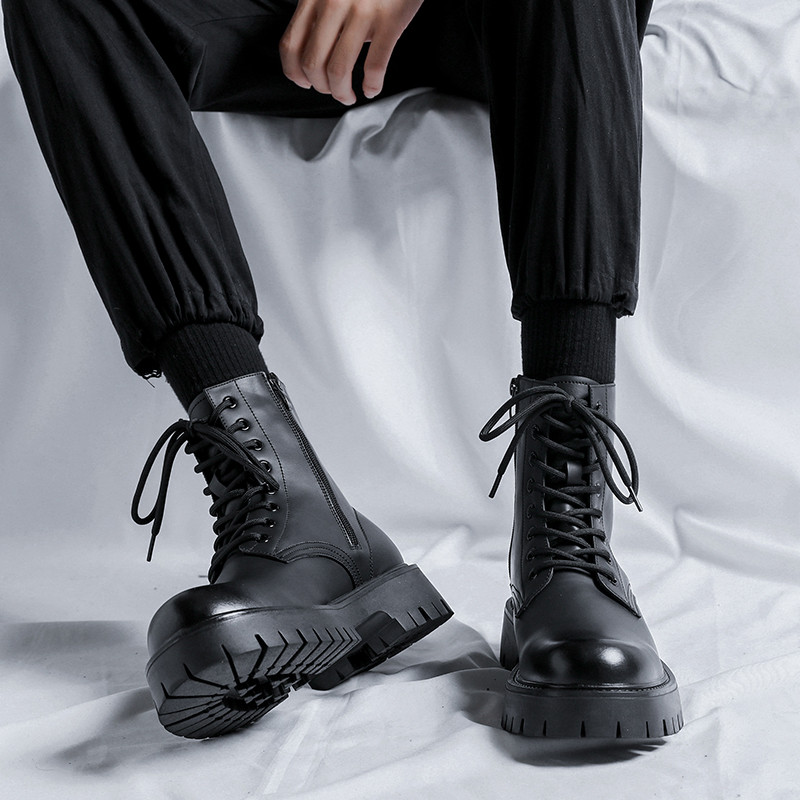 Luksuzni brend Zimske čizme u britanskom stilu Muška obuća s debelim potplatom Klasične kožne cipele Retro radne poslovne čizme Kaubojske čizme