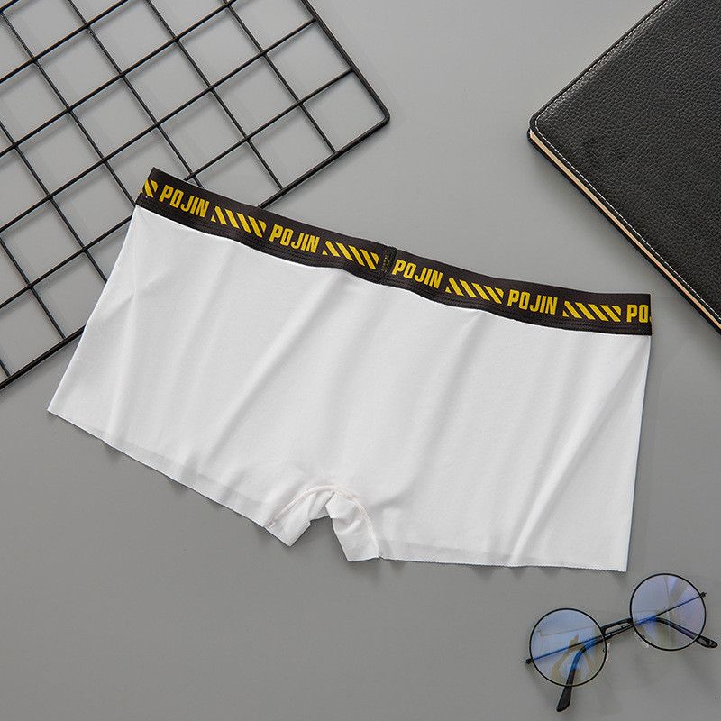 Prozračne muške donje rublje, kratke hlače od ledene svile, muške bokserice niskog rasta, udobna torbica, bokserice Seksi muške muške gaće