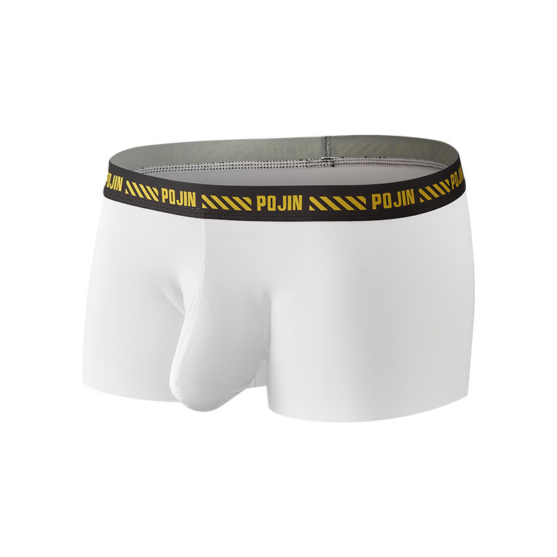 Prozračne muške donje rublje, kratke hlače od ledene svile, muške bokserice niskog rasta, udobna torbica, bokserice Seksi muške muške gaće