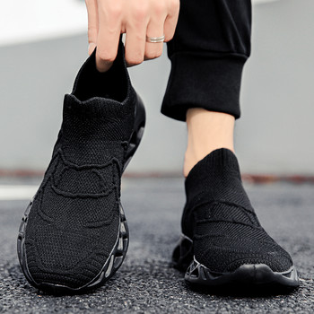 Мъжки маратонки 2023 Мрежести дишащи модерни олекотени черни ходещи големи обувки за тенис Zapatillas Hombre размер 39-47