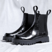 Talijanski brend Visokokvalitetne Chelsea muške čizme Kožne čizme srednje cijevi Muške dizajnerske čizme s debelim potplatom Svečane luksuzne poslovne čizme