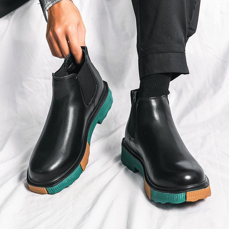 Zimske nove Chelsea muške čizme Kožne čizme u britanskom stilu Potplati u klasičnim bojama Kratke čizme Modne čizme Visokokvalitetne luksuzne cipele