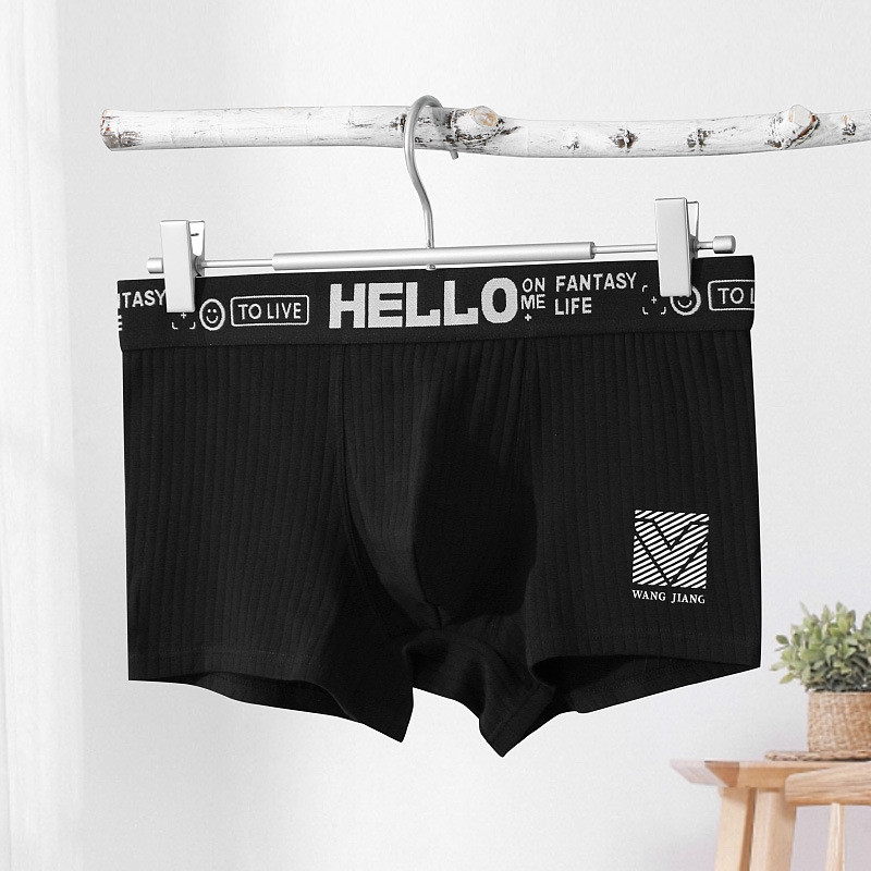 Chiloți bărbați din bumbac Lenjerie de corp Slip boxer confortabil Husă respirabilă U convexă Sexy Crotch Bikini pentru bărbați