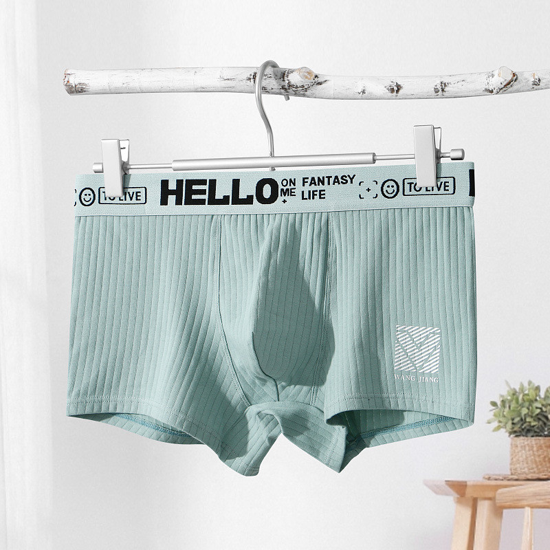 Chiloți bărbați din bumbac Lenjerie de corp Slip boxer confortabil Husă respirabilă U convexă Sexy Crotch Bikini pentru bărbați