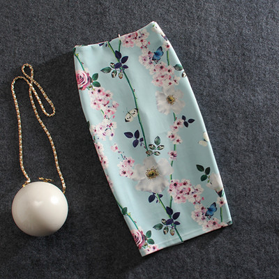 25 μοντέλα Καλοκαιρινή Γυναικεία Γυναικεία Διάσημη Pencil Φούστα με στάμπα ψηλόμεσο λεπτό σώμα Midi Vintage Y2K Κορεάτικο Γυναικείο Falda