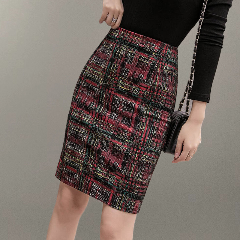 Fuste creion imprimate elegante pentru femei cu talie înaltă de birou, stil OL, fustă subțire, cu șolduri, ocazional, pentru femei, Faldas Mujer Moda 2023