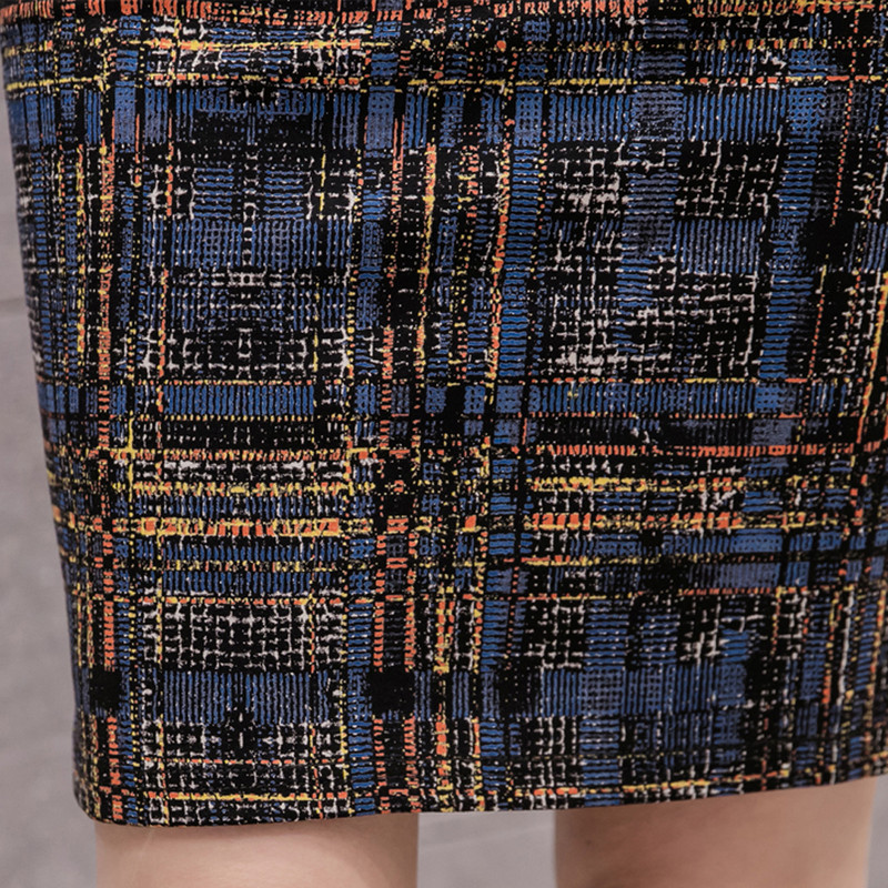 Fuste creion imprimate elegante pentru femei cu talie înaltă de birou, stil OL, fustă subțire, cu șolduri, ocazional, pentru femei, Faldas Mujer Moda 2023