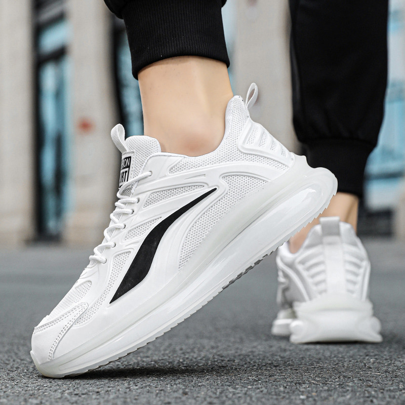 2023 Pantofi noi pentru bărbați de vară, fund moale, ocazional, la modă, plasă respirabilă, pantofi de alergare, pantofi de alergare pentru bărbați solidi, vulcanizați