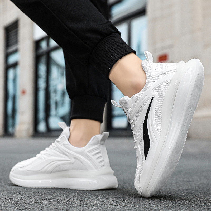 2023 Pantofi noi pentru bărbați de vară, fund moale, ocazional, la modă, plasă respirabilă, pantofi de alergare, pantofi de alergare pentru bărbați solidi, vulcanizați